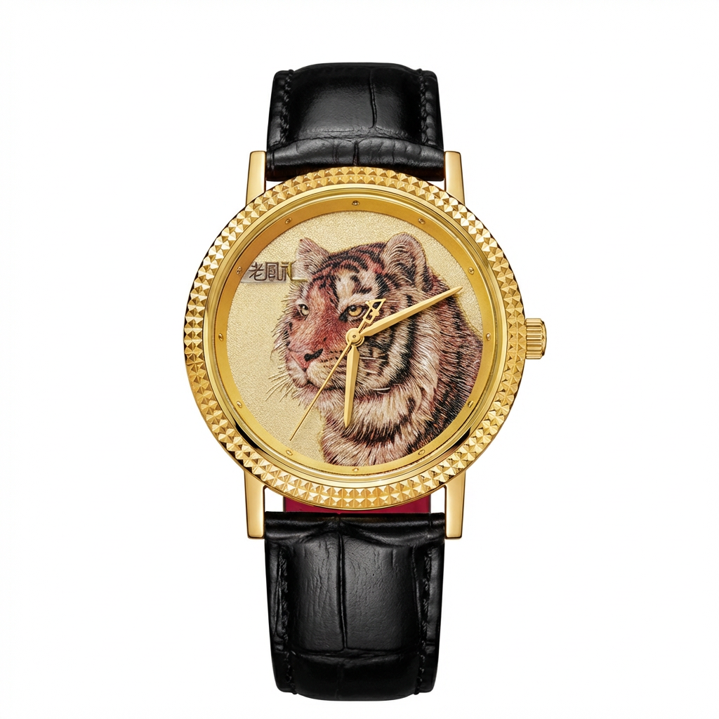 CLASSIC Master Zodiac 国韵贺岁·生肖腕表 — Dragon & Phoenix Pure Gold Men's Watch (C-JQG102021738)